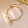 best Gold-Plated Anti Tarnish Heart Themed Charm Bracelet