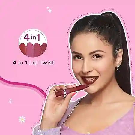 SUGAR POP 4 in 1 Lip Twist Lipstick – Multi-use Stackable Lipstick with 4 Shades – Shade 03 Bare Perfection